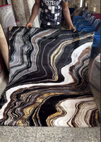 Maschinell Gefertigter Gewebter Adiva Jacquard Moderner Flanell Türkischer Teppich Hochwertige Jute-Rückseite Fleckbeständig Mittellanger Flor