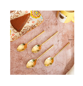 Cuchara de latón Mini mango vajilla hoteles palacios bodas cubiertos juegos de cubiertos con caja de regalo India - Product Image 5