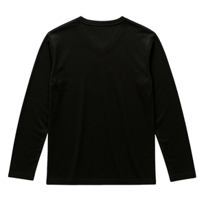 Men <b>Black</b> 100% Luxury Organic Cotton V Neck <b>T</b> <b>Shirt</b> Pre Shrunk GOTS Certified Premium <b>Long</b> Sleeve Breathable Fit Tee - Product Image 1