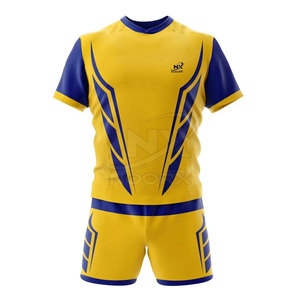 Prix de gros, sur mesure, nouveau design, haute qualité, 100% polyester, écologique, séchage rapide, respirant, uniforme de rugby - Product Image 2