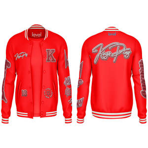 Vestes à capuche de l'université de baseball avec impression de logo personnalisé OEM avec caractéristiques de saison d'automne pour Letterman - Product Image 3