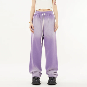 Pantalons baggy pour homme au design personnalisé, streetwear, surdimensionnés, lavage à l'acide, jambes larges, double ceinture, pantalon de survêtement boxer - Product Image 1