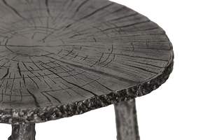 Table d'appoint et d'appoint en fonte d'aluminium Table d'appoint occasionnelle Finition étain avec patine DE MZ INTERNATIONAL - Product Image 3