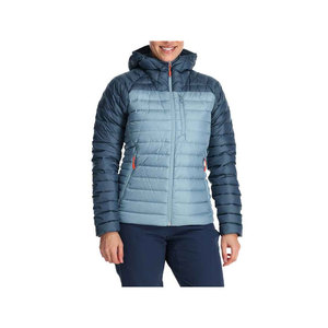 Vestes matelassées à capuche en toile tricotée légère et respirante sur mesure OEM, pour femmes, hiver, rembourrage en coton, logo personnalisé - Product Image 1