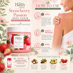The Bath Factory Strawberry Shea <b>Body</b> <b>Scrub</b> for Smooth Radiant Skin and Gentle Exfoliation - Product Image 3