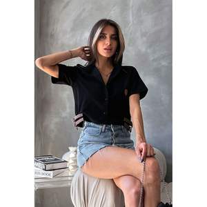 Blusas y Camisas para Mujer Topshow al por Mayor, Camisas con Detalle de Cinturón Negro - Product Image 5