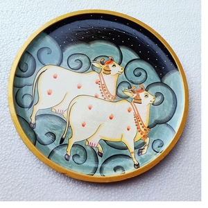 Custom Made <b>Hand</b> Painted Cow Theme Wall Hangings and Trays Ideal for Home Decoration Suitable for Resale - Product Image 1