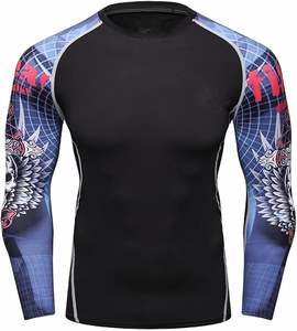 Camisa Rashguard de ajuste de compresión personalizada OEM para MMA BJJ Jiu Jitsu, ligera, duradera y flexible, transpirable - Product Image 4