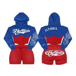 Conjunto de Dos Piezas de Verano para Hombre, Sudadera con Capucha y Pantalones Cortos, 100% Algodón, Tallas Grandes, Color Sólido, Logotipo Personalizado Serigrafiado - Product Image 5