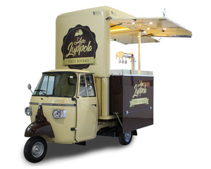 รถสามล้อพ่วงเปียโจ้ แอพ แบบเปิดโล่ง สำหรับขายอาหาร กาแฟ รถขายอาหารเคลื่อนที่ บาร์เบียร์เคลื่อนที่ มีสินค้าพร้อมขาย - Product Image 2