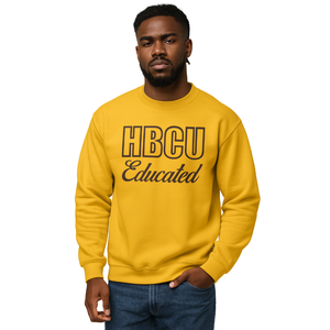 HBCU Iota sweat-shirt chenille éduqué lettres brodées or et marron mélange de coton de qualité supérieure Divine Nine Greek Life Apparel - Product Image 1