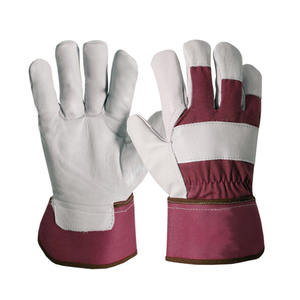 Gants de travail en cuir de vachette de qualité supérieure résistants à la chaleur Gants de jardinage doux et confortables Conception de logo personnalisé - Product Image 5