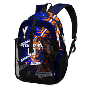 Sac à dos de sport personnalisé en gros avec logo, grand compartiment avant, impression par sublimation, pour équipe de basketball, sac à livres - Product Image 1