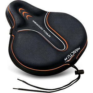 Asiento de Bicicleta Ancho y Grande, Cómodo, con Espuma Viscoelástica, Funda de Asiento de Bicicleta para Hombres y Mujeres, Asientos Acolchados Suaves para Ciclismo - Product Image 2