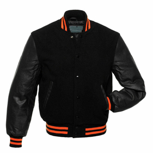 Veste universitaire en laine personnalisée pour hommes fermeture à glissière chauffante surdimensionnée décontracté Sport Style CollegeBaseballjacket pour hommes livraison DDP - Product Image 1