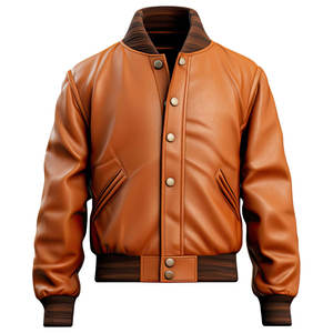 Chaquetas de cuero negro de alta calidad de invierno para hombres Diseño personalizado Múltiples bolsillos Stand Collar al aire libre - Product Image 1