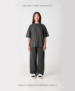 Venta al por mayor 100% algodón hombres camiseta logotipo personalizado hombro caído 200GSM Loose Fit Oversized Hip hop camiseta para hombres Loose Fit - Product Image 6