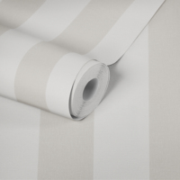 Papier peint non tissé moderne fabriqué en Allemagne, rouleaux à rayures blancs, bruns, beiges, très résistant à l'usure, pour salon, cuisine