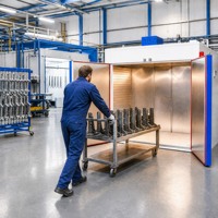 Four de séchage à séchage par séchage de poudre de flocage au four à usage intensif personnalisé