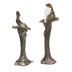 Candelabro de Metal con Diseño Moderno de Astas de Ciervo, Niquelado, para Decoración de Mesa en el Hogar y la Temporada Navideña - Product Image 5