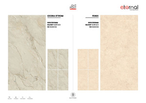 Carreaux en porcelaine grand format premium 600x1200 mm, surface brillante inspirée de l'onyx, luxe pour murs et sols, épaisseur 8 mm/9 mm, <0,05 % d'eau - Product Image 3