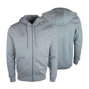 <b>Mens</b> Grey Zipper Hoodie Casual Full Zip <b>Sweatshirt</b> Long Sleeve Hooded Jacket Comfortable Fabric Modern Fashion Everyday Wear - Product Image 1