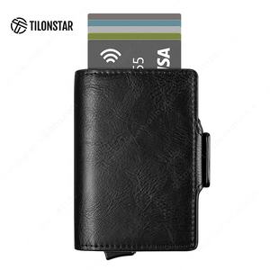 TILONSTAR TVC200D Mode Sécurité Double Pop Up Crédit En Cuir Porte-Cartes De Visite Étui Portefeuille En Aluminium Porte-Cartes - Product Image 5