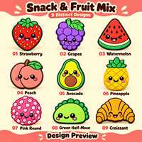 Set Aksesoris Sepatu PVC Minuman Buah Kawaii Custom 9 Buah - Alpukat, Stroberi, Susu - Grosir