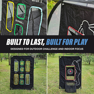 ZRC ชุดฝึกกีฬาสวิงกอล์ฟ, อุปกรณ์ฝึกแบบเจาะตาข่าย8โซนอุปกรณ์ฝึกเบสบอลใช้ในร่มฟรี - Product Image 2