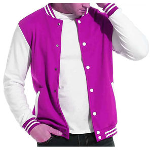 Fabricación de chaquetas Varsity para hombre Venta caliente Cantidad a granel Buen diseño premium Chaquetas de hombre de color sólido Chaqueta Varsity para hombre - Product Image 2