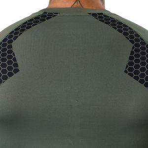 Haut de compression pour entraînement MMA, gym, fitness et sports, à manches longues, col montant, fermeture éclair, de la marque Men Fight Division. - Product Image 4