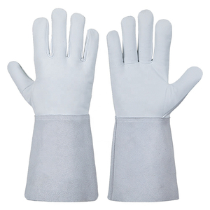 Vente en gros cuir de vache fendu souple et résistant à la chaleur de 16 pouces personnalisé Premium Sécurité de travail Soudage Argon Gants à main Soudage Tig - Product Image 4