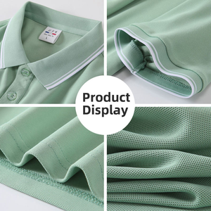 Chemises pour hommes de style anglais à manches courtes en coton 100% tricoté, broderie personnalisée de qualité professionnelle, impression sérigraphique - Product Image 4