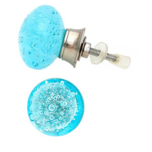 Perillas y Tiradores Modernos para Cajones con Diseño de Burbujas de Cristal Aqua, Estilo Artístico CRK 132 para Armario, Cocina, Dormitorio, Baño, Sala de Estar - Product Image 2