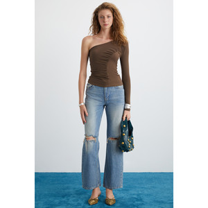 Blusa de Manga Larga con Volantes de Algodón Orgánico para Mujer ETHIQUET VIYOL - Product Image 2