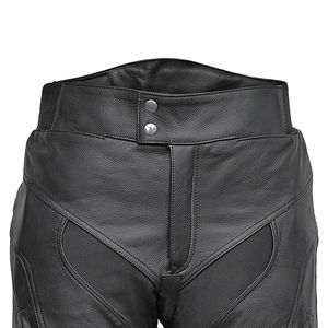 Ropa deportiva de invierno para hombre, pantalones de moto de carreras de cuero, armadura de seguridad CE negra, piel de vaca duradera, ignífuga, transpirable rápido - Product Image 2