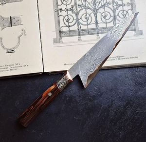 Couteau de chef en acier inoxydable fait main de qualité supérieure, autre manche, lame tranchante comme un rasoir, cuisine de luxe, chasse en plein air, personnalisable OEM - Product Image 6