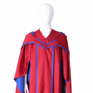 Vestido académico universitario de cintura alta personalizado al por mayor vestidos de graduación rojos clásicos para uniformes escolares de soltero - Product Image 2