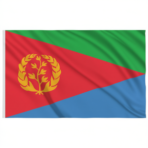 Bandera del Estado de Eritrea 285x185cm Tela de Rayón y Lino Bandera Nacional Para Uso Interior y Exterior - Product Image 2