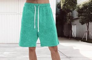Acid Wash <b>Baggy</b> Casual Drawstring <b>Shorts</b> Sportswear Breathable Gym Custom Athletic <b>Men</b> Acid Stone Wash Sun Faded <b>Shorts</b> - Product Image 2