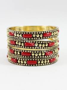 กำไลข้อมือแฟชั่นหลากสีสัน ทำจากแก้วและโลหะ ชุดกำไลแฟชั่น เครื่องประดับและอุปกรณ์เสริม งานแฮนด์เมด ขายตรงจากโรงงาน - Product Image 2