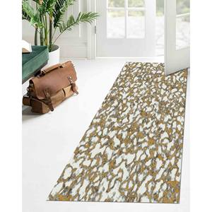 White and Gold Marble <b>Rug</b>: Shimmery Contemporary Accent <b>Rug</b>,<b>Chenille</b> <b>Rug</b> - Product Image 5