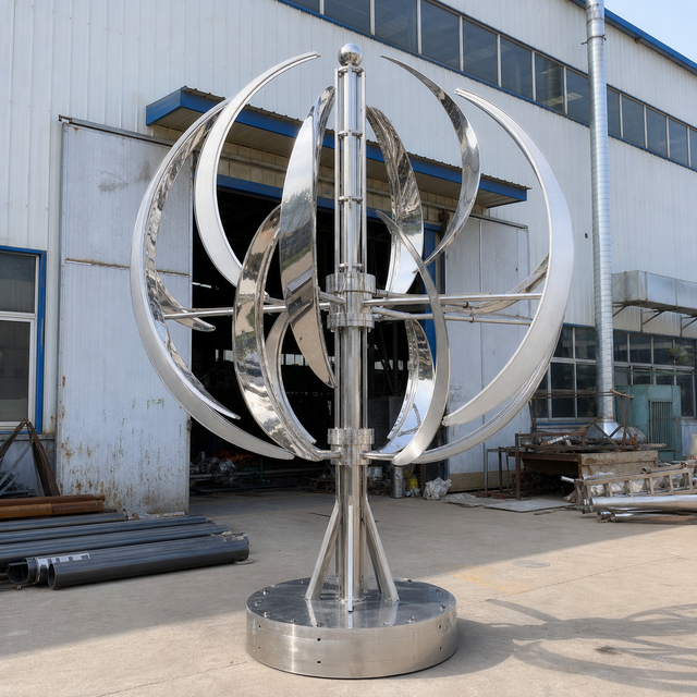 Stainless Steel Kinetic Sculpture with LED Lighting for Hotel Plaza Public Art