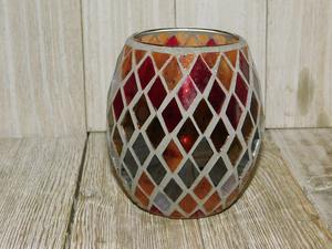 Portavelas de Mosaico de Vidrio Craquelado Hecho a Mano, Portavelas de Mosaico para Velas Votivas, Huracanes de Mosaico para Decoración de Bodas - Product Image 4