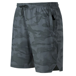 Pantalones Cortos de Entrenamiento de Gimnasio para Hombre, Ropa Deportiva Informal de Lona Transpirable con Cierre de Cintura Elástica, Color Sólido - Product Image 3