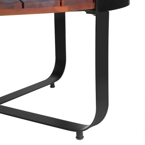 Elegante mesa auxiliar redonda de Metal y madera, sala de estar moderna para mesa de centro, dormitorio, decoración interior del hogar - Product Image 5