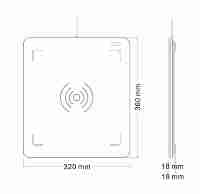 Lector de Tarjetas UHF RFID USB de Escritorio EPC Gen2 con SDK Gratuito y Software de Demostración, Rango de Lectura de 50 mm, Temperatura de Funcionamiento de -40 a +85