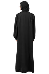 Burka Abaya XXL Personalizada, Diseño Moderno, Hiyab Sólido, Moda Islámica Tradicional, Vestidos Musulmanes Hechos de Poliéster, Alta Demanda en Dubái - Product Image 4