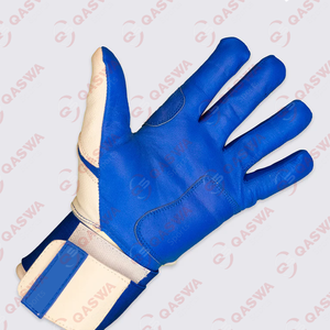 Nuevos guantes de bateo de béisbol con puños de correa larga de Color azul real y blanco logotipo personalizado y diseño guantes de bateo de béisbol para Unisex - Product Image 2