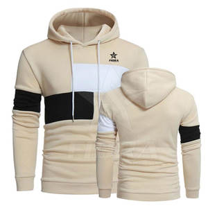 Nueva llegada de los hombres sudaderas con capucha casuales de secado rápido de poliéster/algodón de color liso a la venta para el invierno al aire libre - Product Image 1